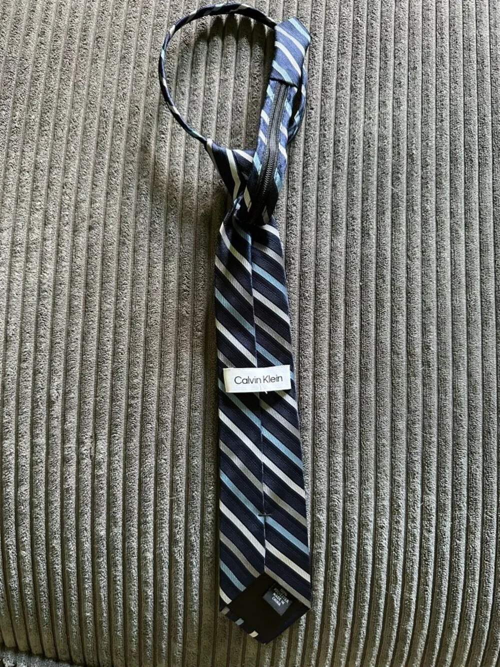 Calvin Klein Boys' Gemstone Stripe Zip Tie